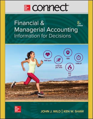 Connect Online Access for Financial & Managerial accounting, Information for decisions 8th Edition