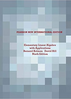 Elementary Linear Algebra with Applications: Pearson New Int