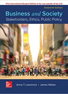 Business and Society: Stakeholders, ethics, Public Policy